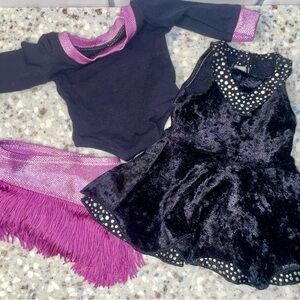 American Girl Midnight Skating Dress & Tap Dance Skirt & Shirt-Retired